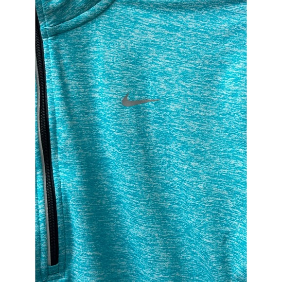 Nike Running‎ Women's Dri-Fit Quarter Zip Jacket Size M Thumb Holes Teal - Picture 5 of 10